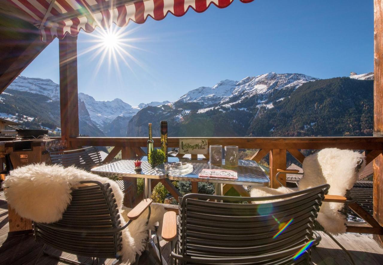 Chalet Rose Penthouse Wengen Exterior foto