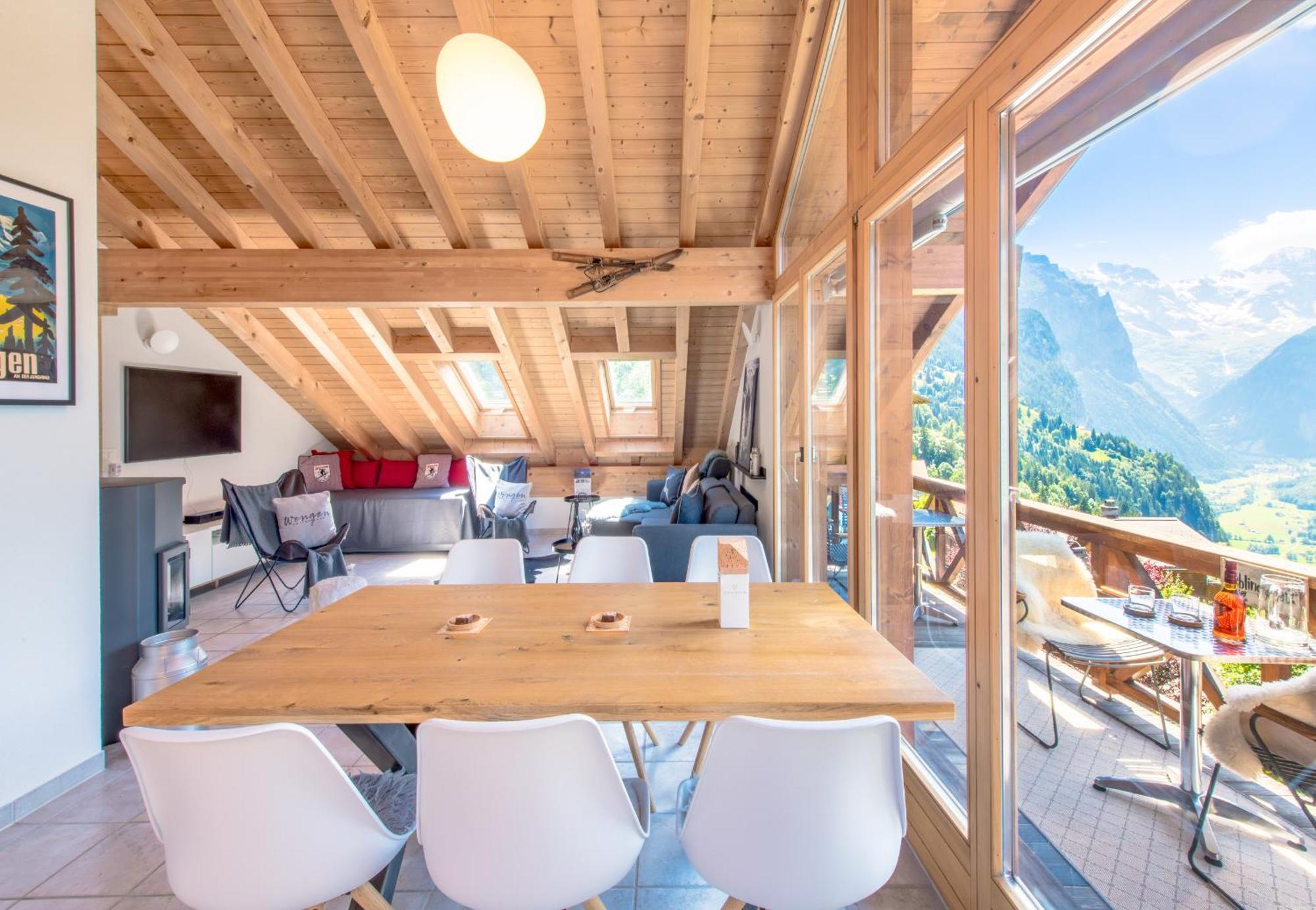 Chalet Rose Penthouse Wengen Exterior foto